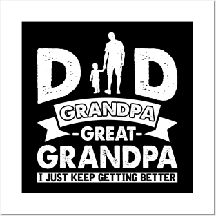 Funny Vintage  Great Grandpa for Fathers Day Design Posters and Art